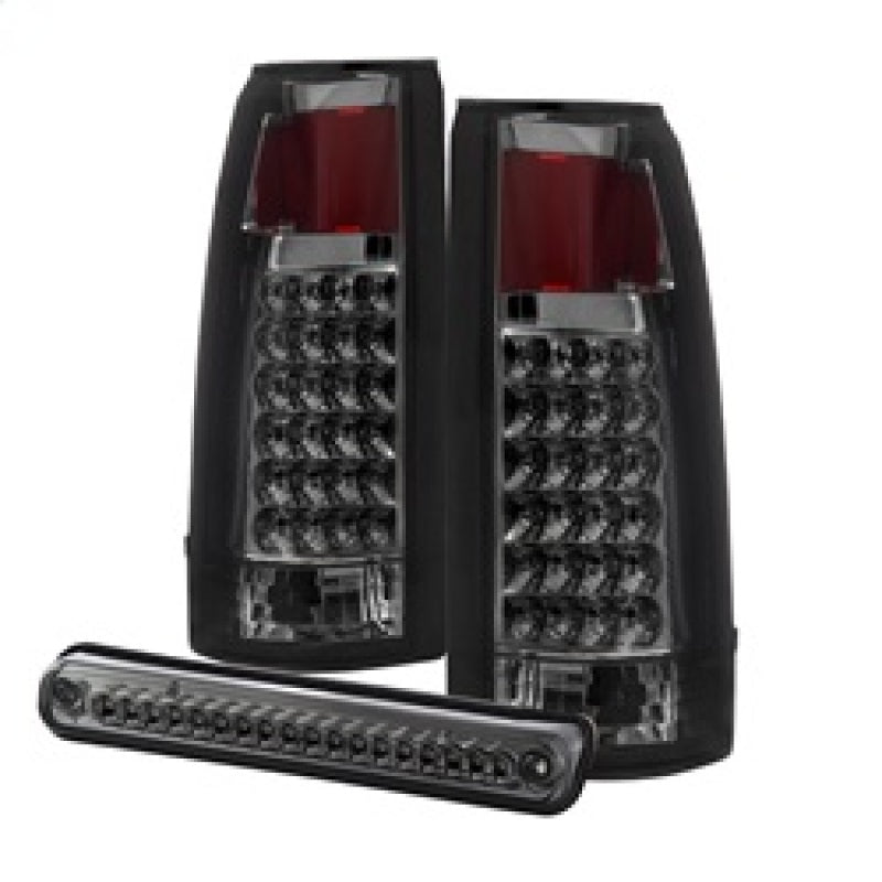 SPYDER Xtune Yukon Denali 99-00 LED Tail Lights w/ 3rd LED Brake Light Smoked ALT-JH-CCK88-LED-SET-SM 9032752