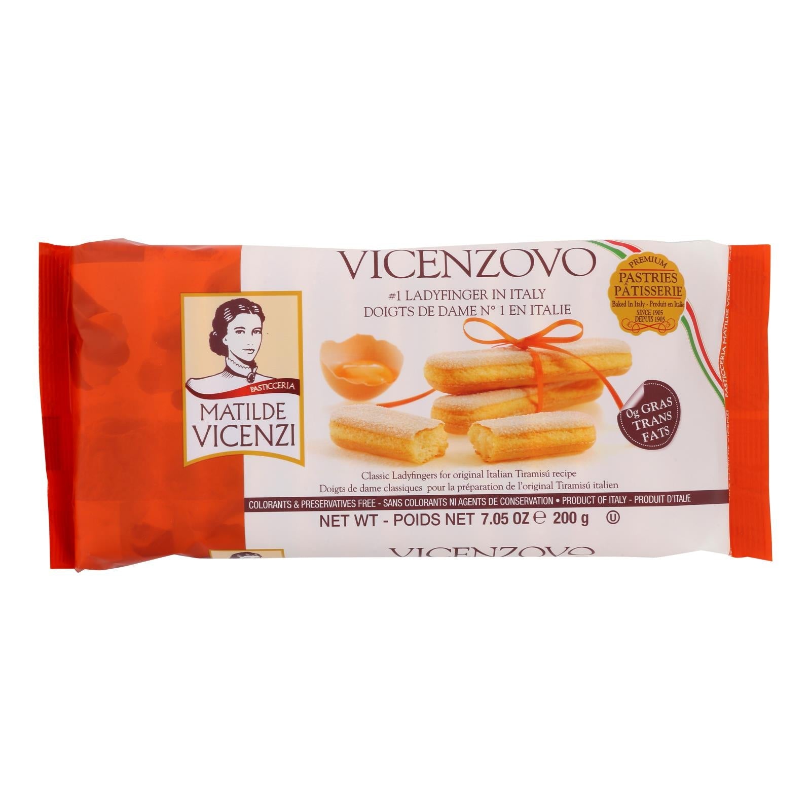 Vicenzi Ladyfingers Cookie (Pack of 12) 7.05 Oz