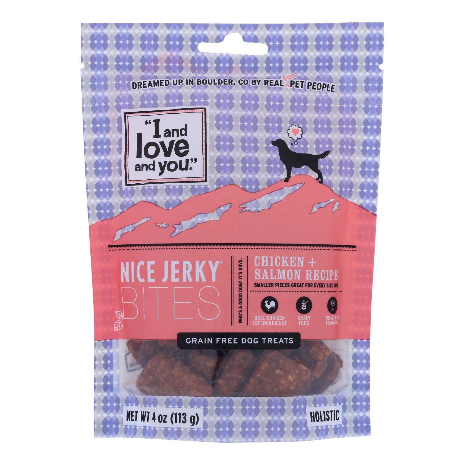 I And Love And You Chicken & Salmon Jrky Dog Treats (Pack of 6 - 4 Oz)