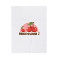 6 7 Cherry Retro Graphic Blanket | Kawaii Fruit Print