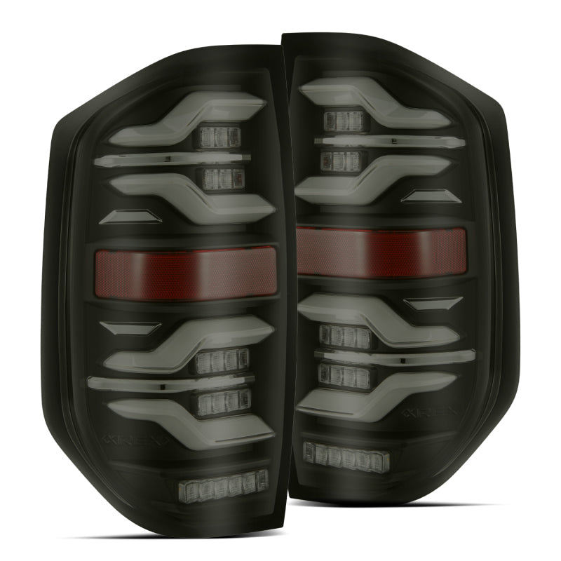 AlphaRex 14-21 Toyota Tundra LUXX LED Taillights Blk w/Activ Light/Seq Signal 672040 *Discontinued