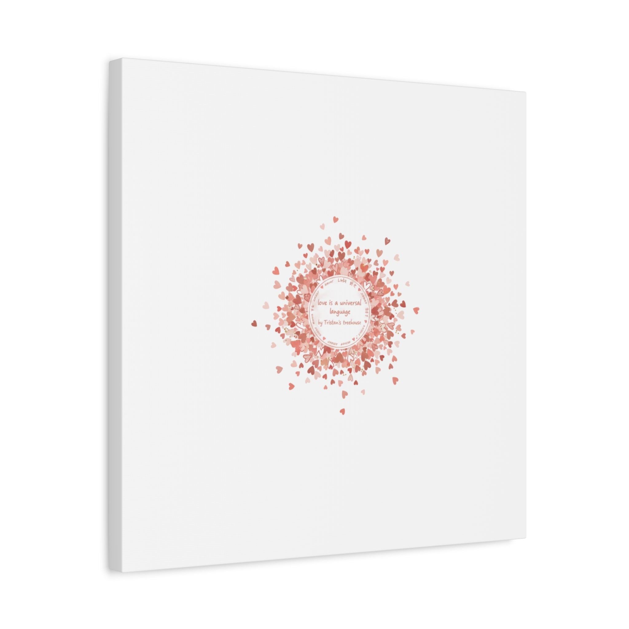 Tiny Heart Confetti Canvas | Matte Stretched Wall Art