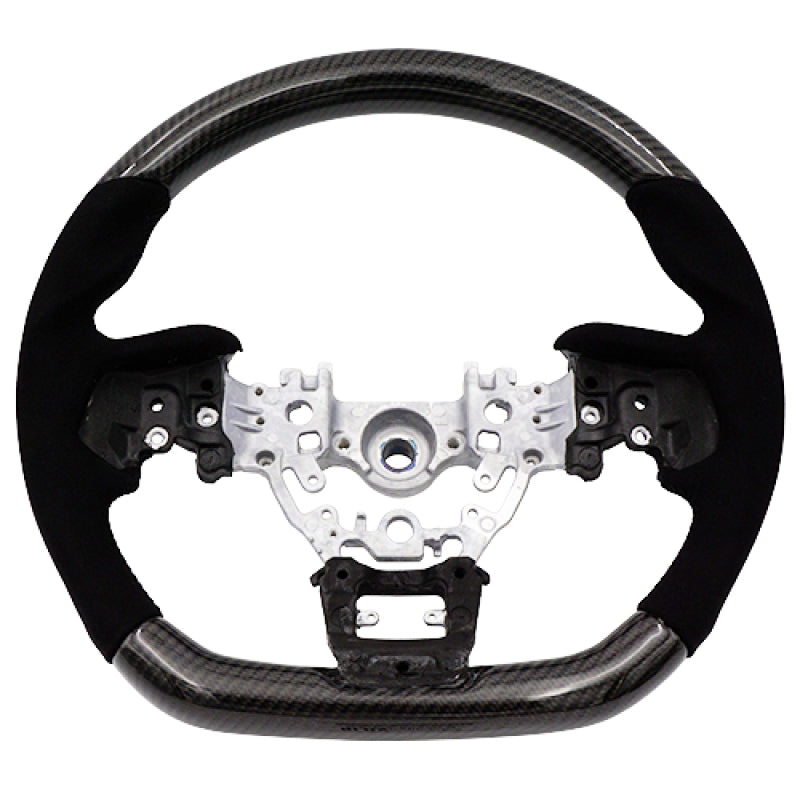 BLOX Racing 22+ Subaru Carbon/Alcantara Steering Wheel Black Stitching BXSW-50020-B
