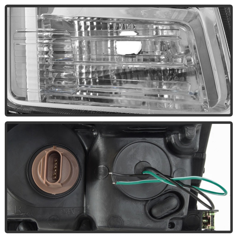 SPYDER xTune 06-09 Ford Fusion Light Bar DRL Projector Headlights - Chrome (PRO-JH-FFU06-LB-C) 9042126