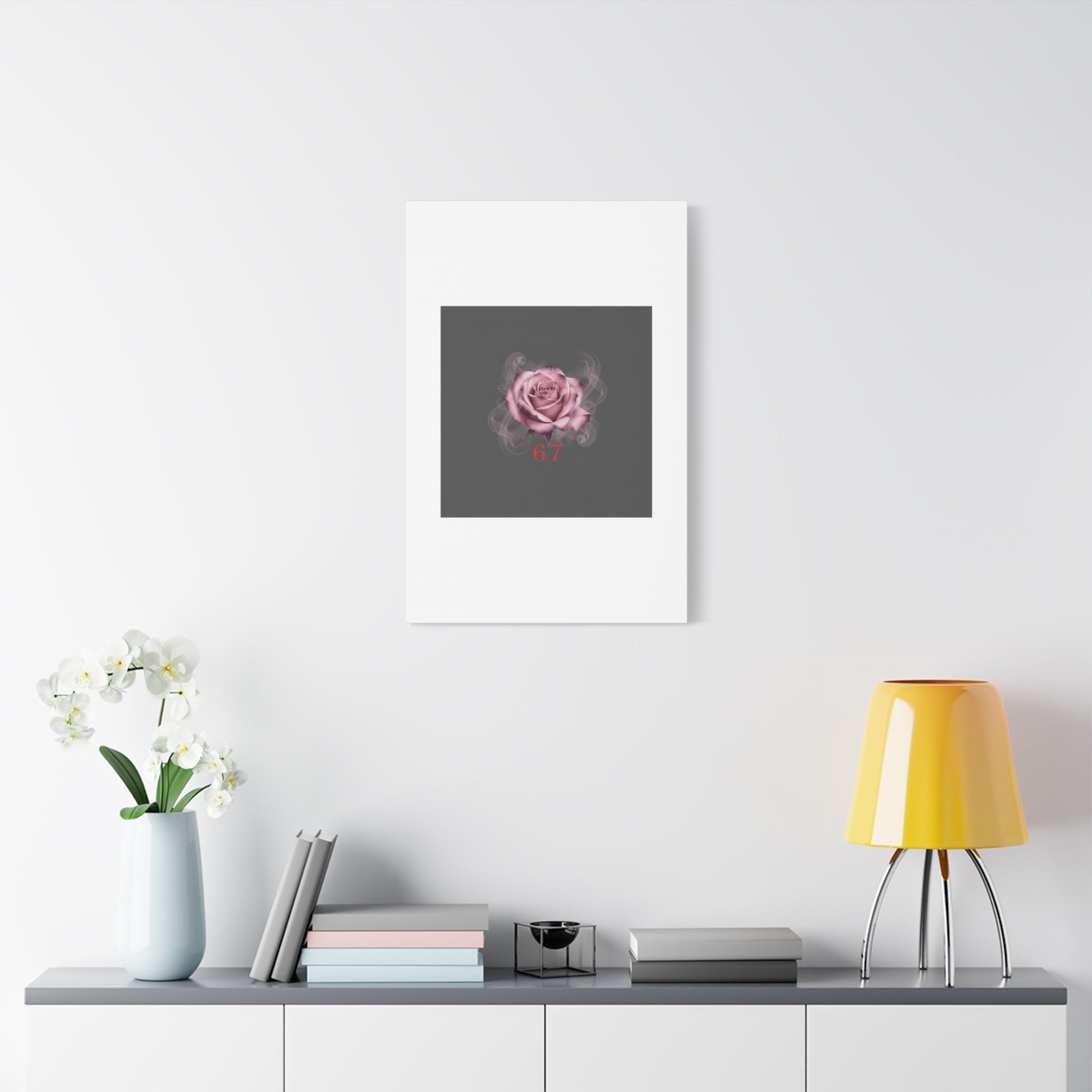 6 7 Valentine's Canvas | Viral Gothic Rose Wall Art | 6 7 Meaning Dark Romance
