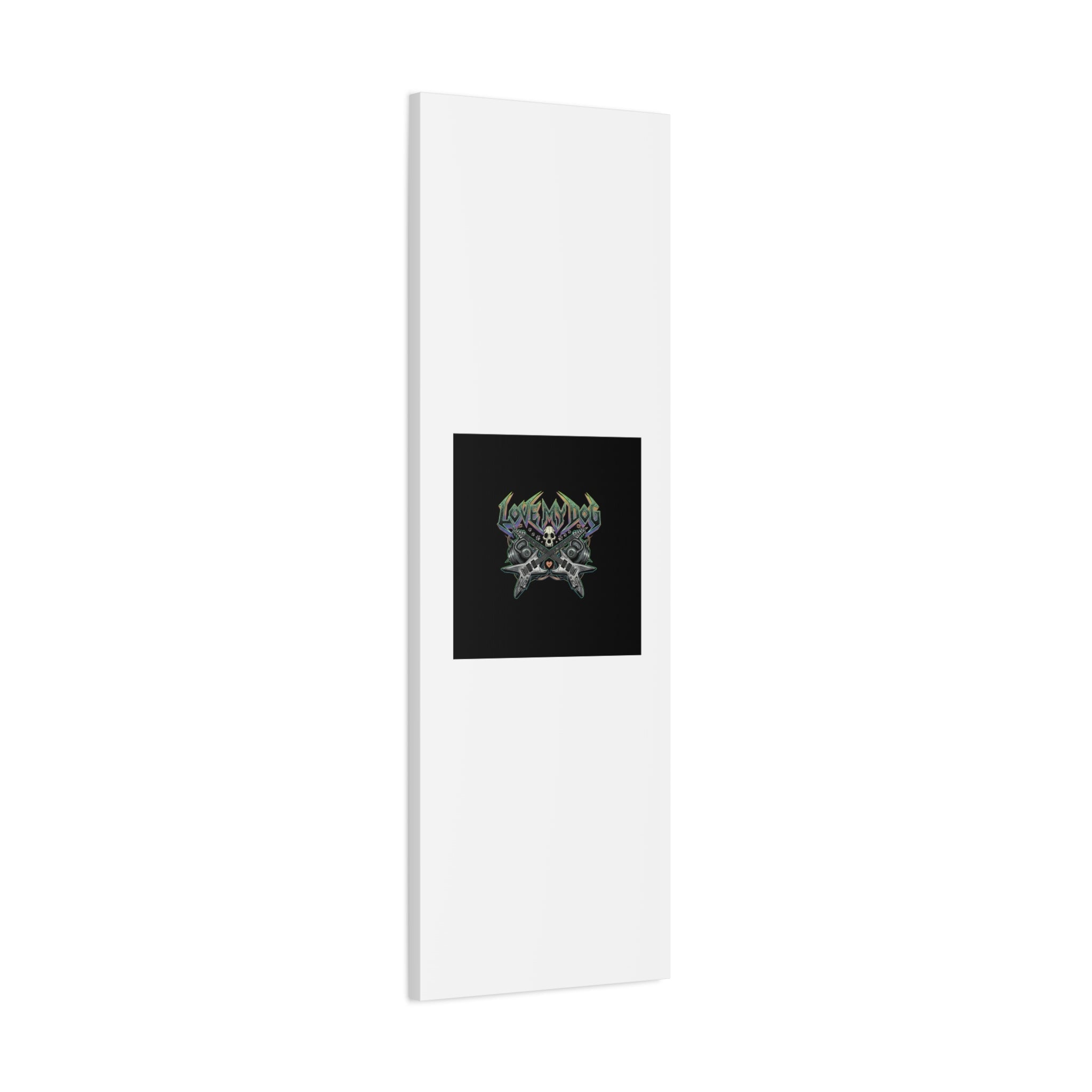 Love My Dog metal font Canvas | gothic wellness quote, edgy self-care merch