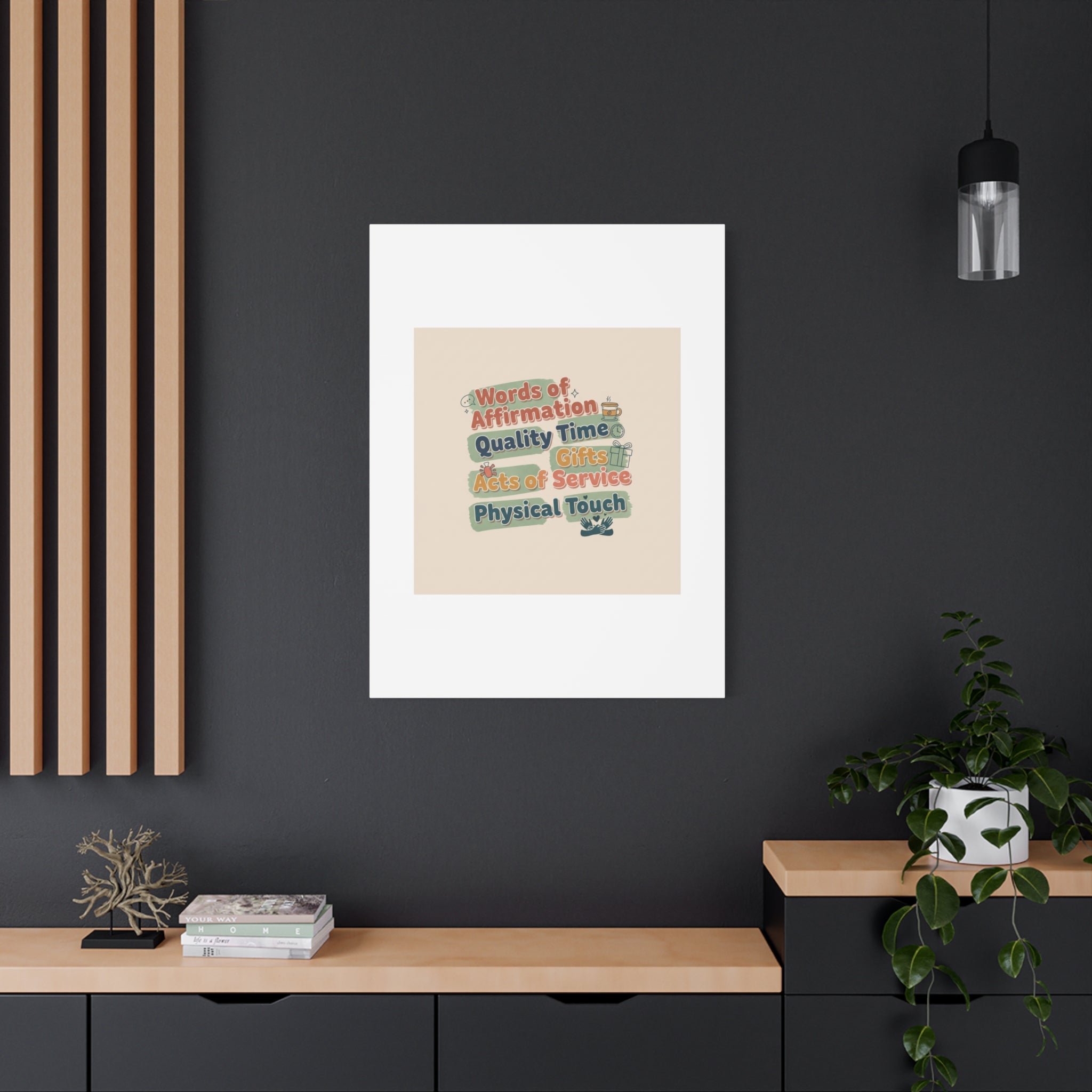 Love Languages List Matte Canvas Wall Art | love language meme, relationship humor