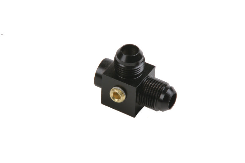 Aeromotive 2x Male AN-08 x ORB-06 Port Tee with Gauge Port