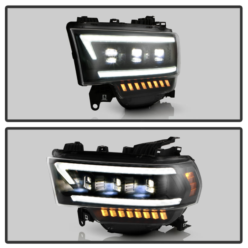 SPYDER 19-22 Dodge Ram 2500/3500 (Halogen Model Only) Proj. Headlights (PRO-YD-DR19HDHALAP-SEQ-BK) 5088604
