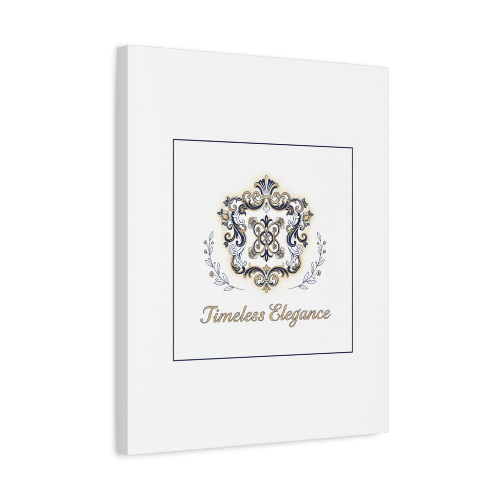 Ornate Brooch Emblem Canvas | Vintage Formalwear Accents, Baroque Print