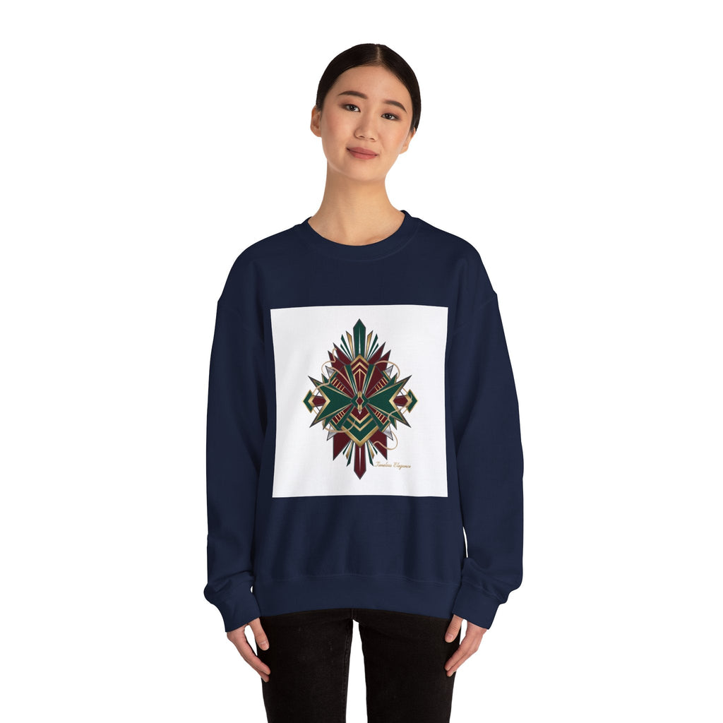 Dark Geometric Crest Crewneck | Gothic Occult Art Sweatshirt
