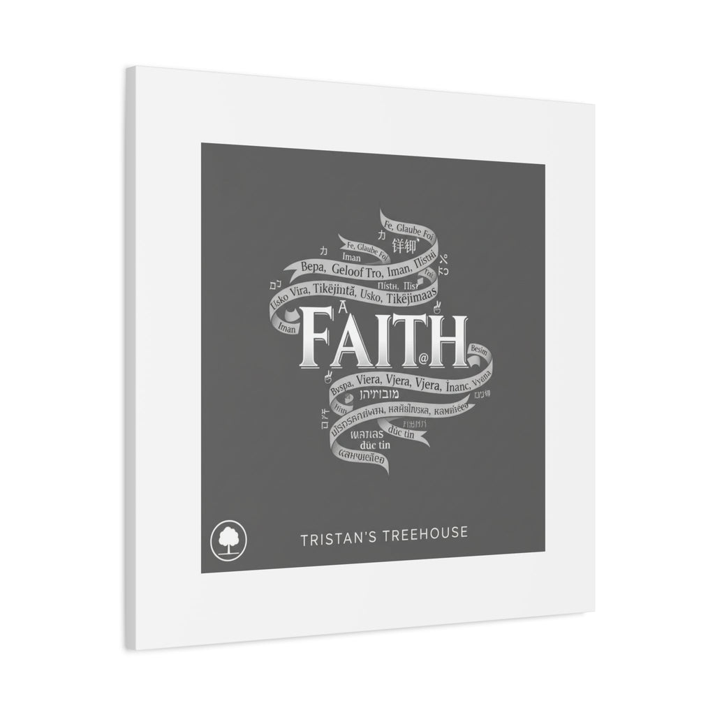 handwritten faith ribbon Canvas | sketch aesthetic, doodle design