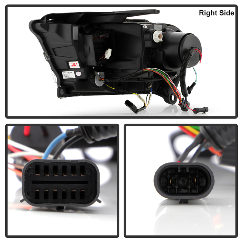 SPYDER 11-13 Dodge Durango (HID Model Only) Projector Headlights - Black PRO-YD-DDU11HIDSI-BK 5088680