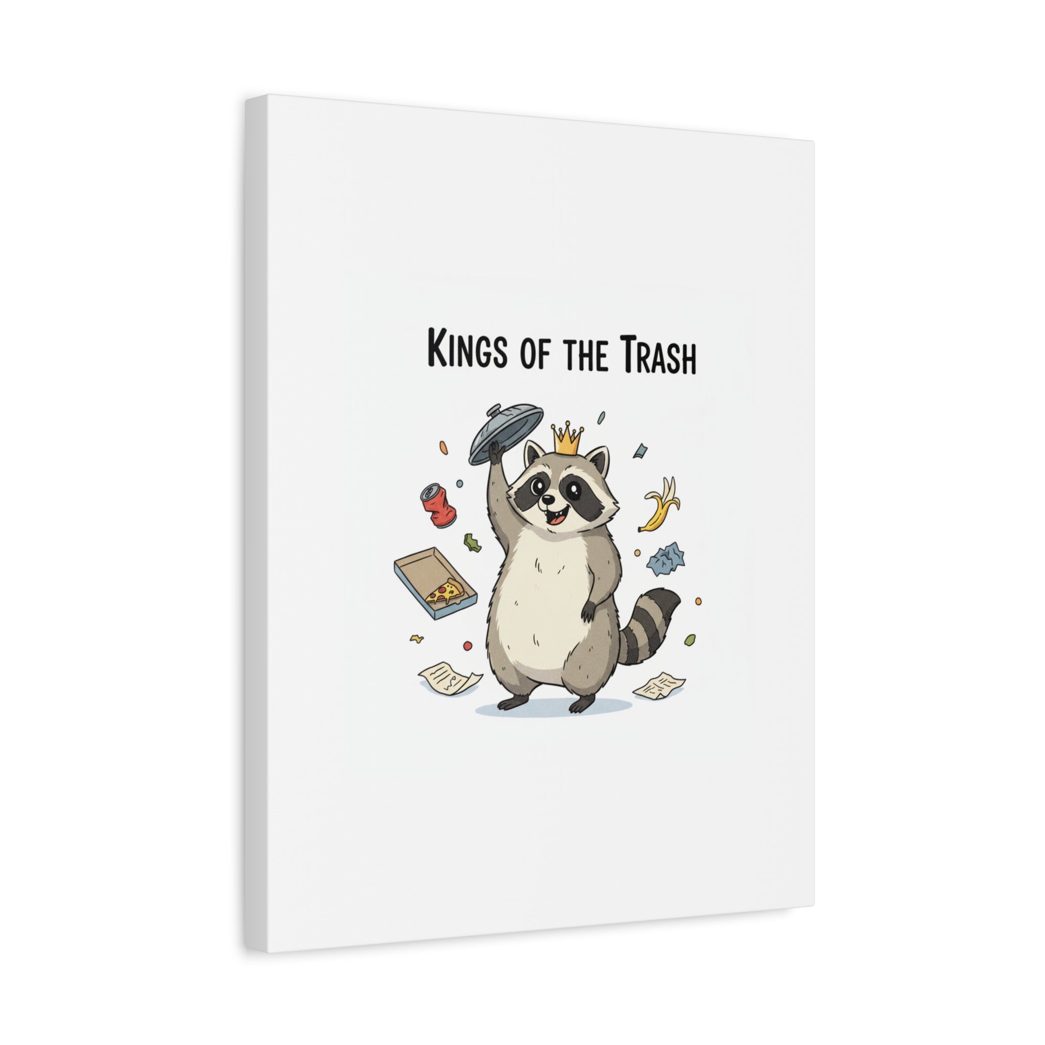 Kings of the Trash Canvas, Raccoon Doodle | Trash Panda, Goofy Critter Art