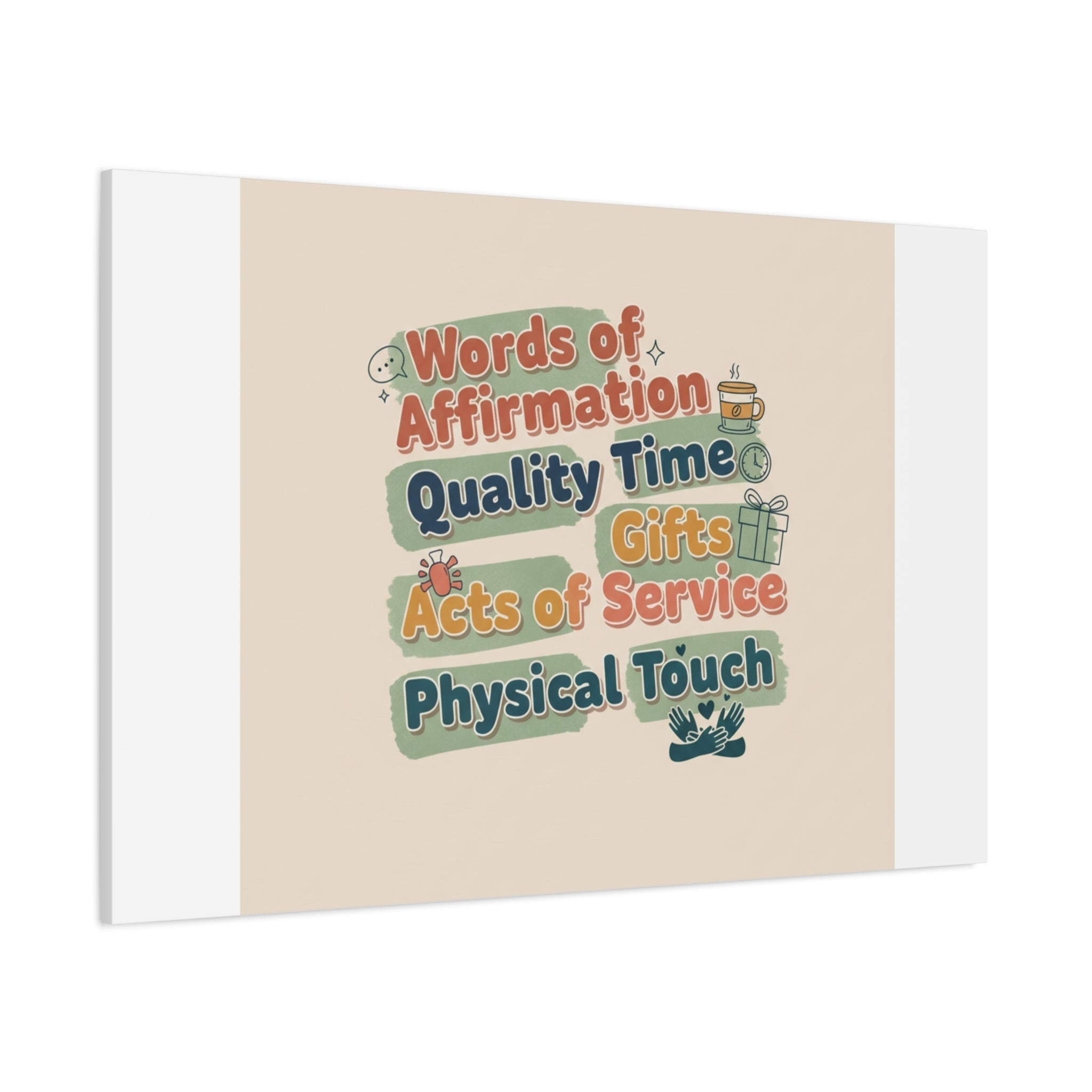 Love Languages List Matte Canvas Wall Art | love language meme, relationship humor