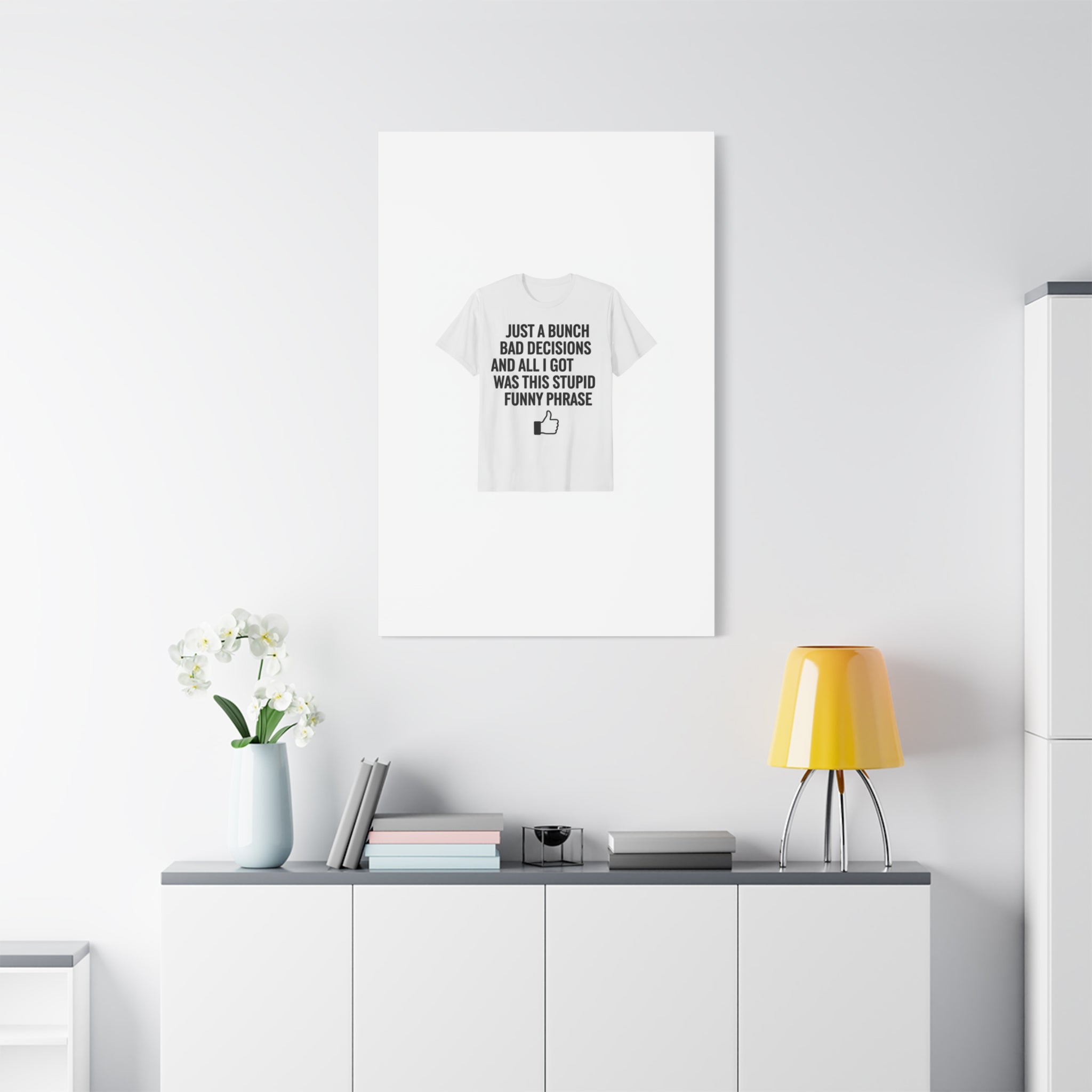 self-deprecating quote Canvas | sarcastic introvert wall art, anxiety humor
