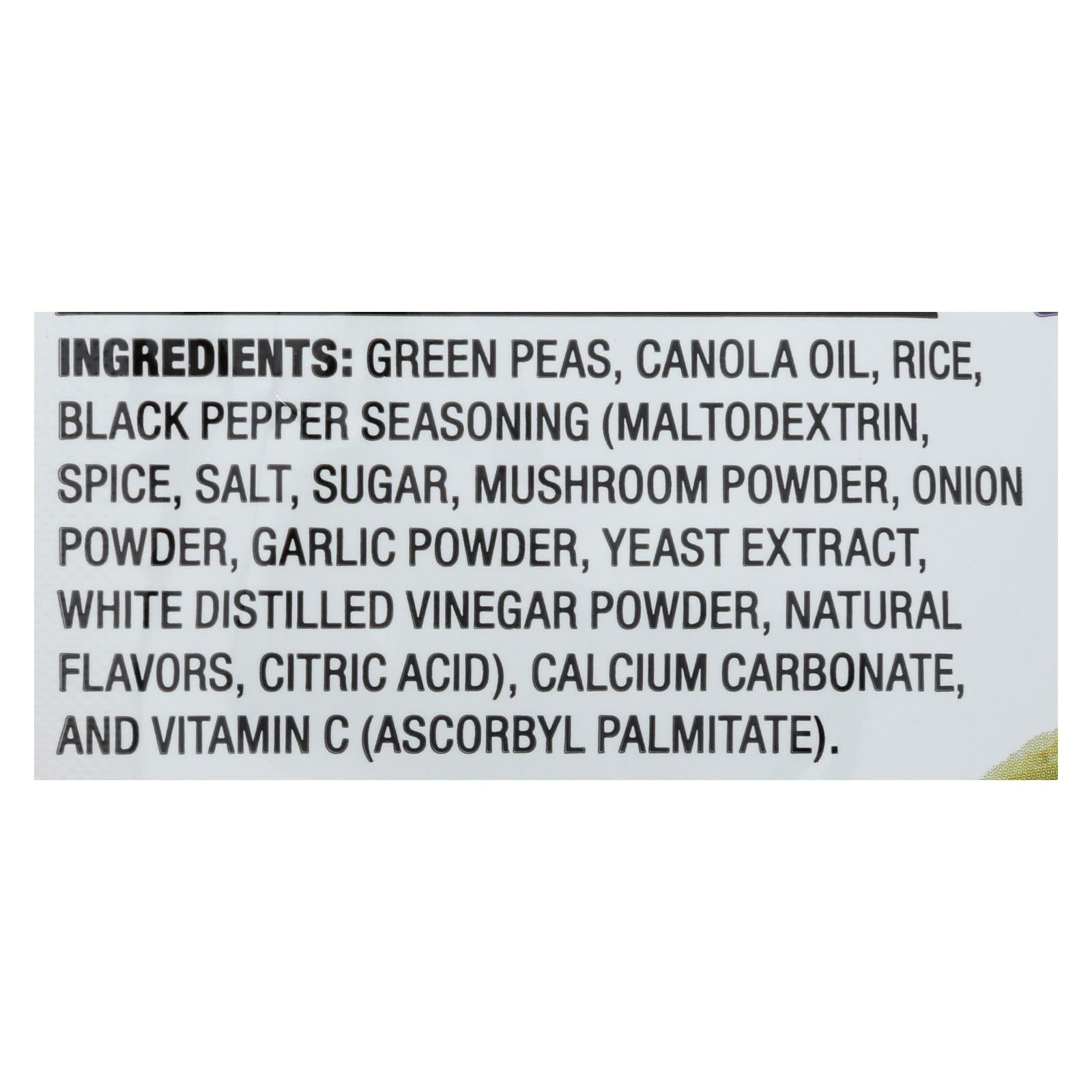 Calbee Harvest Snaps Black Pepper Green Pea Crisps, 3.3 oz, Pack of 12