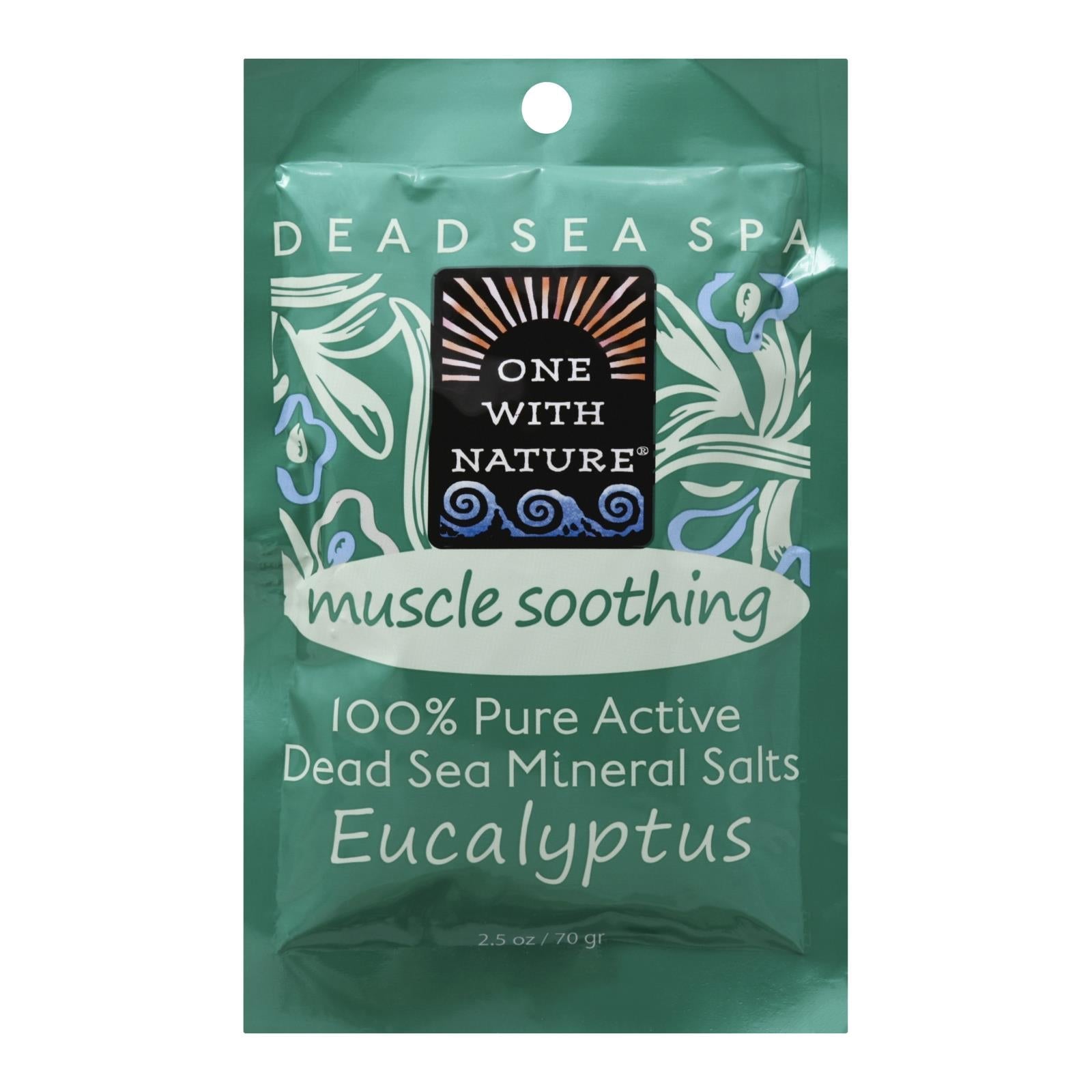 One With Nature Dead Sea Mineral Salt Bath, Soothing Rejuvenation - 6 Pack of 2.5 Oz. Each