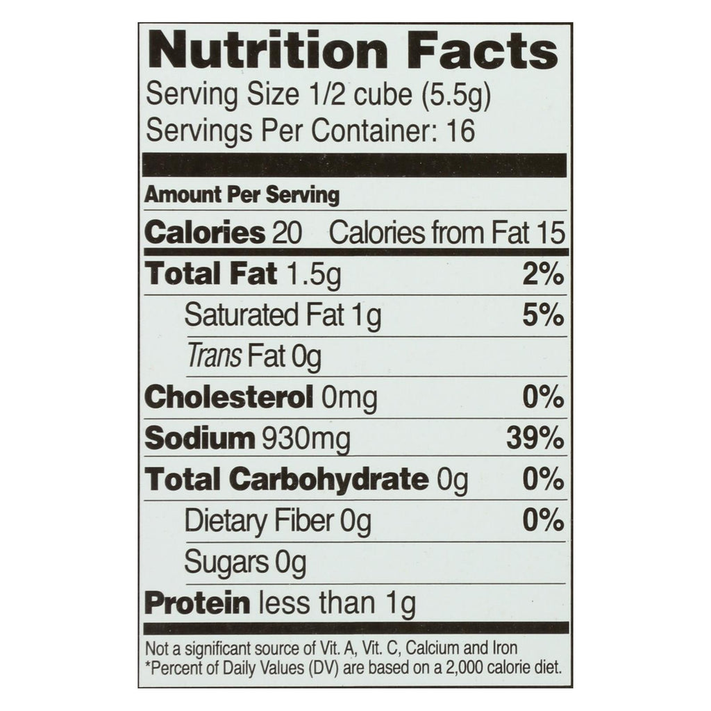 Edwards And Sons Natural Bouillon Cubes - Meat-Free Delight - 3.1 Oz - Case Of 12