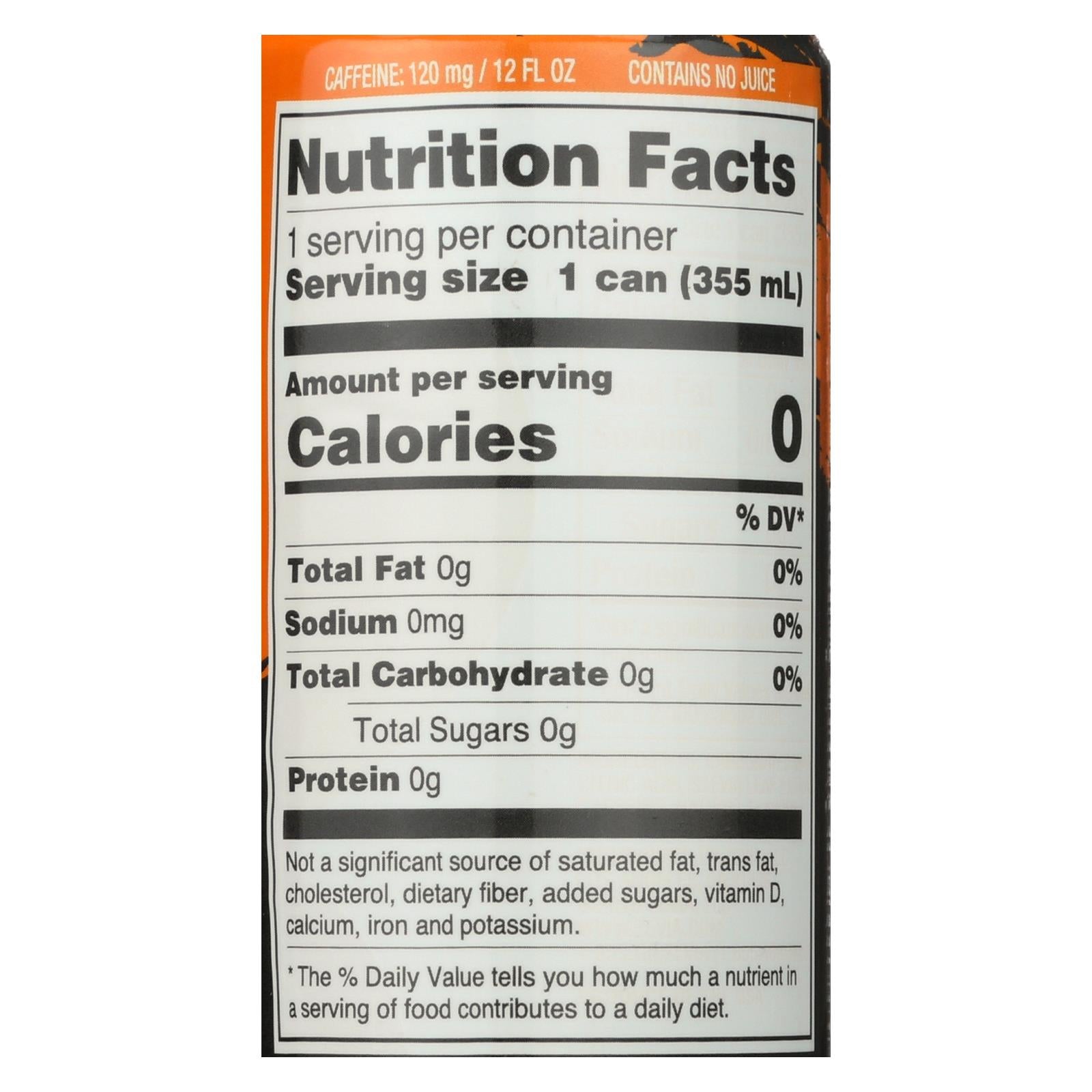 Zevia Zero Calorie Mango Ginger Energy Drink - 12 Fl Oz (Case of 12)