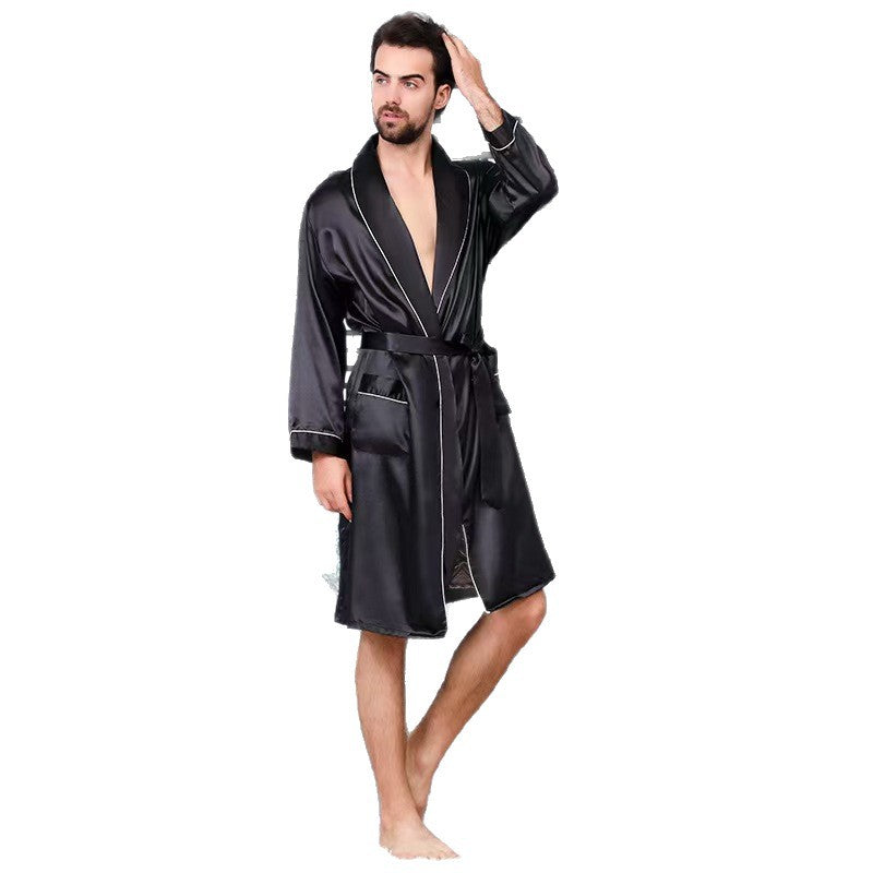 Mens Summer Silk Shorts And Nightgown