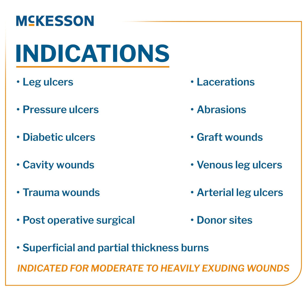 McKesson Calcium Alginate Dressing, 4 x 4¾ inch 3562