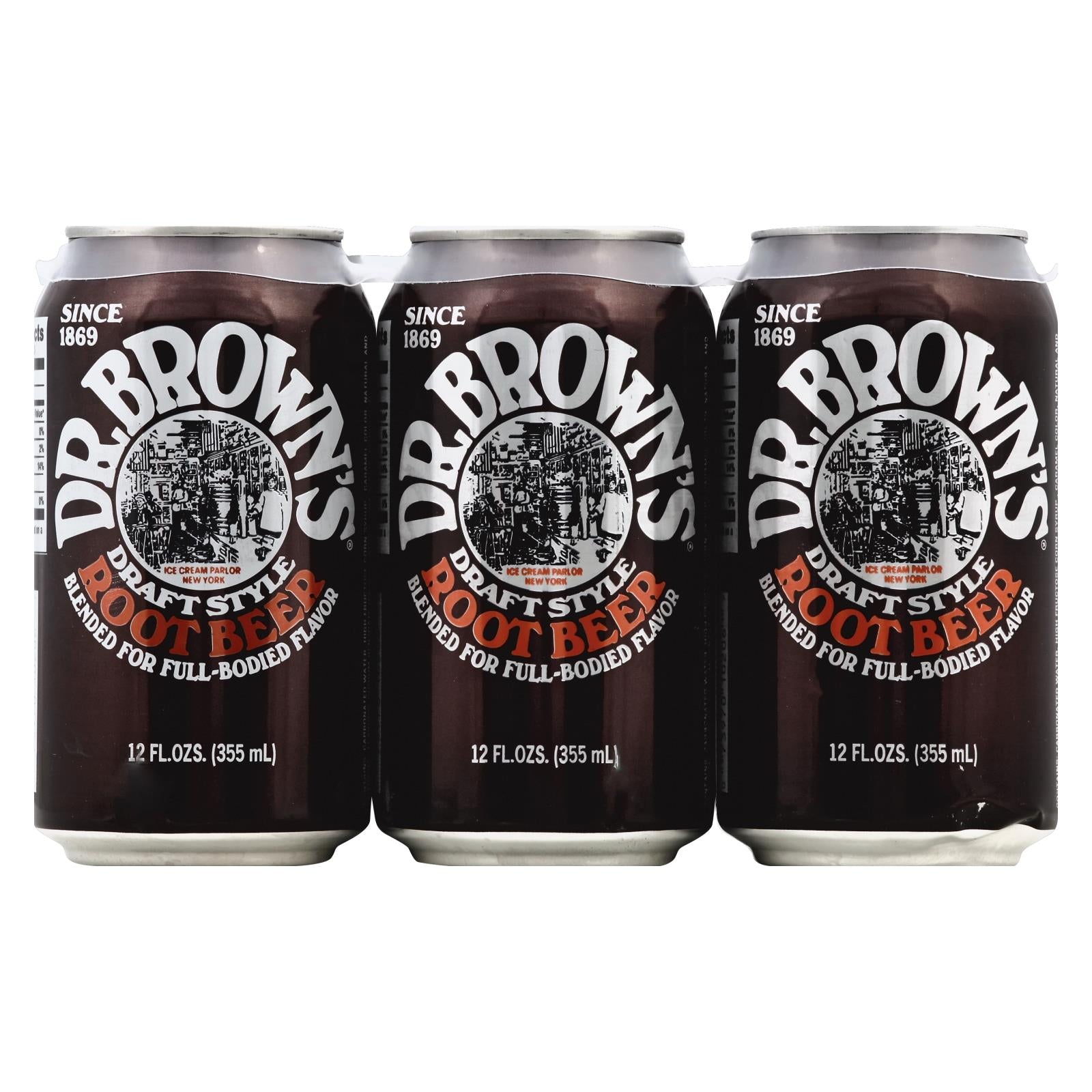 Dr. Brown's Draft Style Root Beer - 6/12 Fl. Oz. Bottles, Case of 4