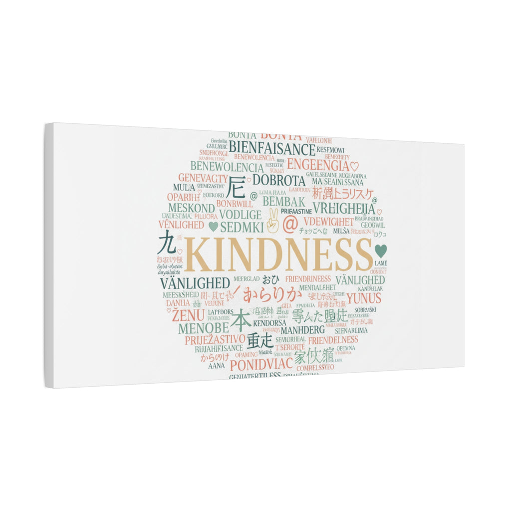 Kindness Word Cloud Canvas | Fresh Start Minimalist Wall Art
