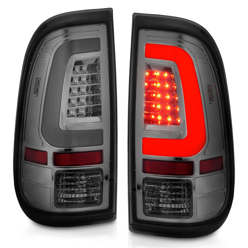 ANZO 2008-2016 Ford F-250 LED Taillights Chrome Housing Smoke Lens (Pair) 311357