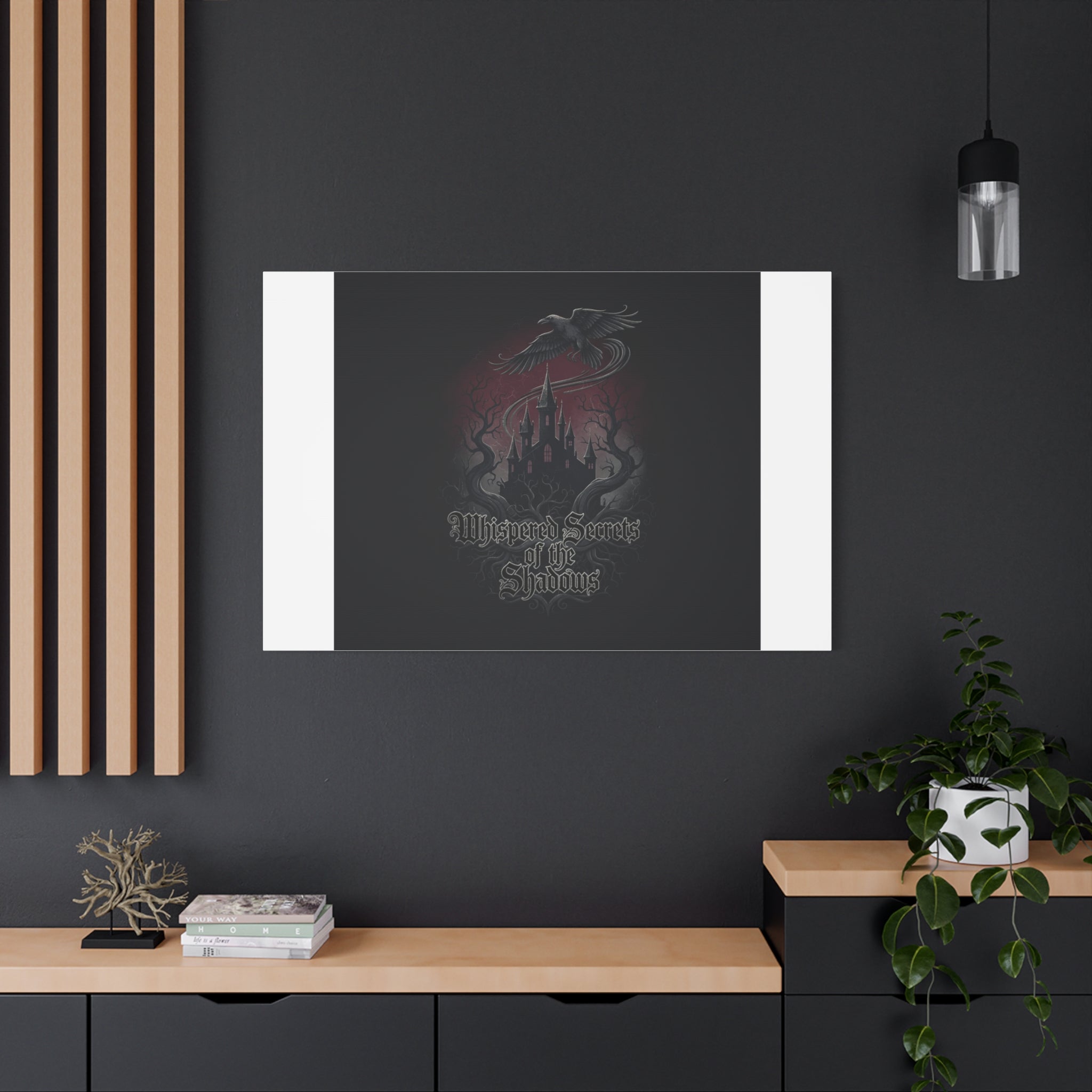 Whispered Secrets of the Shadows Castle Wall Art, Matte Canvas | Gothic Medieval Decor