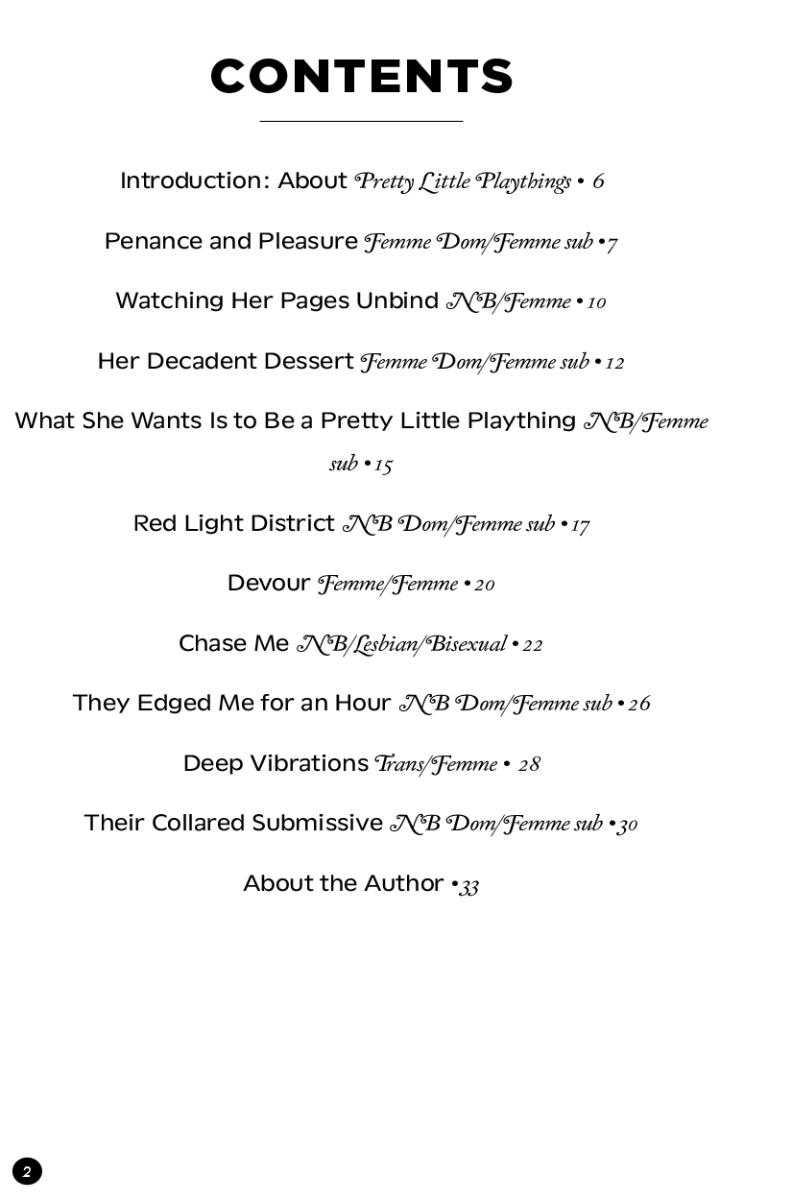 Zine - Pretty Little Playthings: Queer, Kinky Stories (Queering Consent) - By Jessi Joan