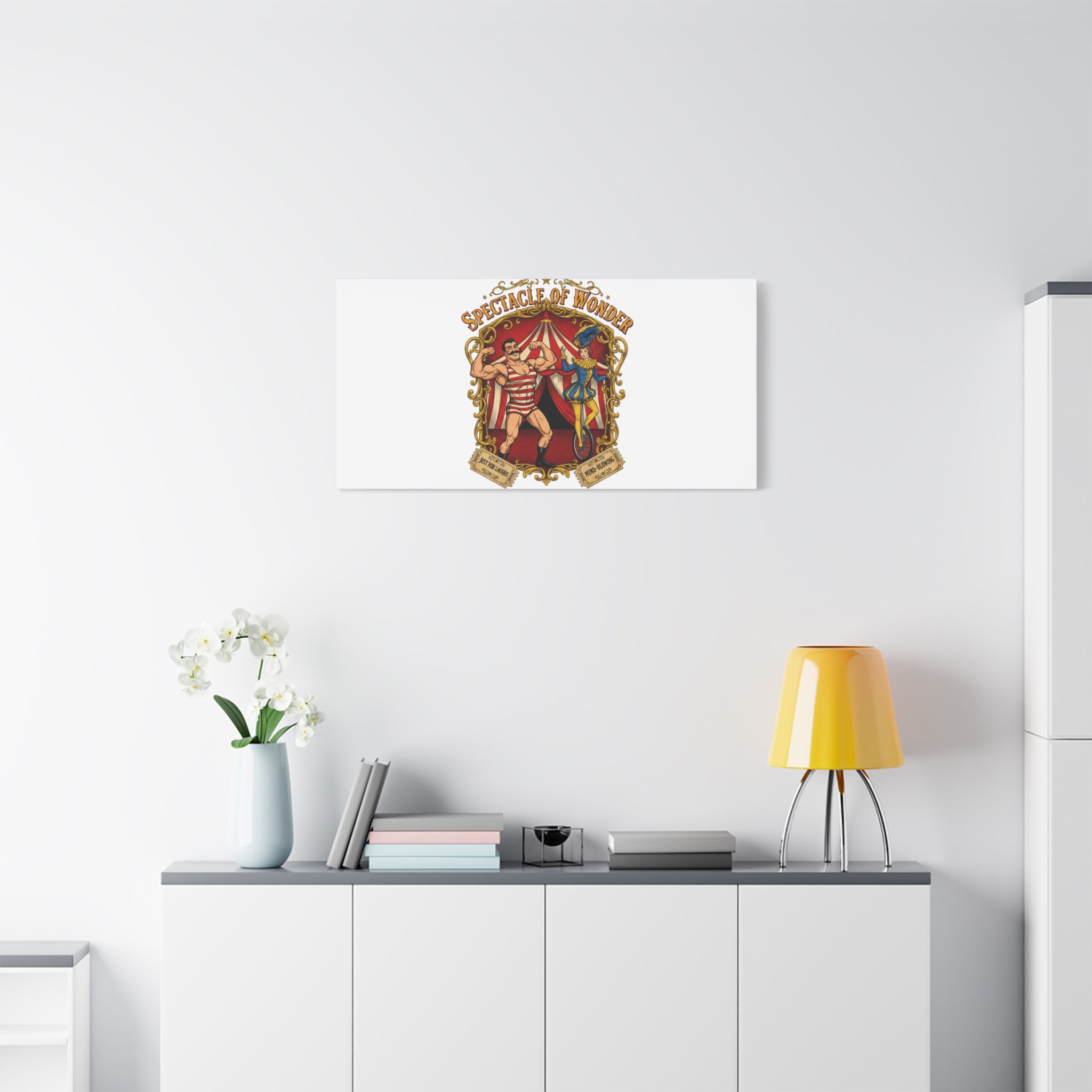 Spectacle of Wonder Circus Art Print, Canvas | Vintage Carnival Design