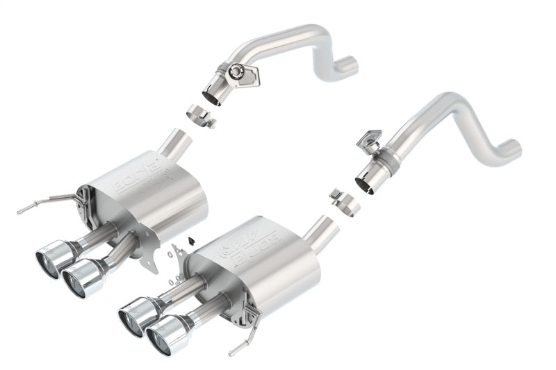 Borla 14-15 Chevy Corvette C7 w/ AFM w/o NPP Atak Rear Section Exhaust Quad Rd RL Tips 11878