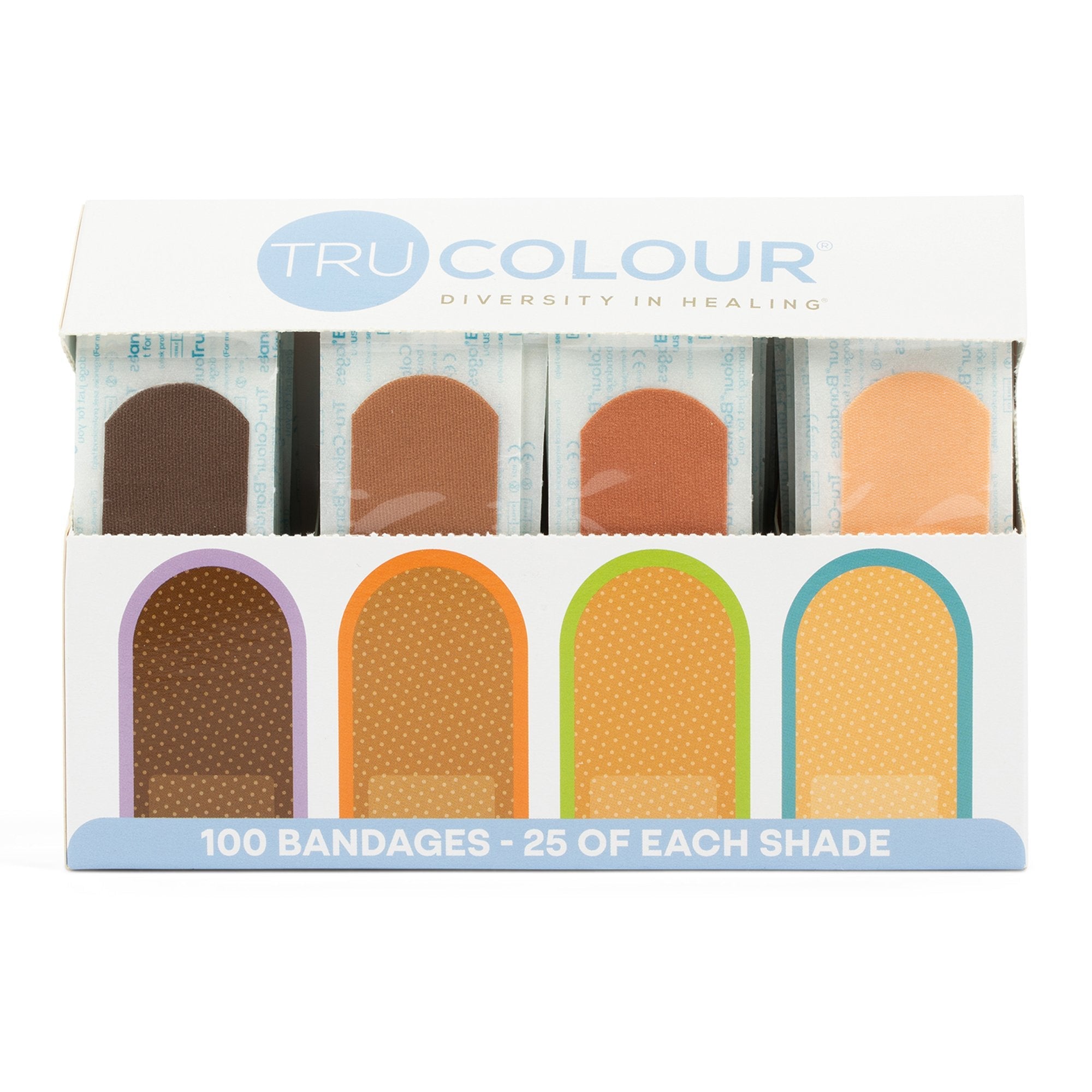 TruColour® Beige / Olive / Brown / Dark Brown Adhesive Strip, 1 x 3 Inch TCB-VBX100