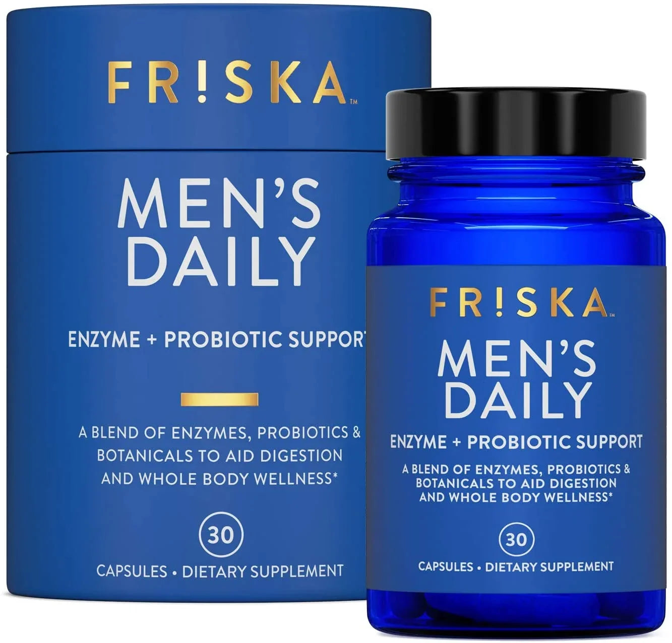 Friska Men's Daily Supplement, 30 Capsules - Daily Multivitamin Support