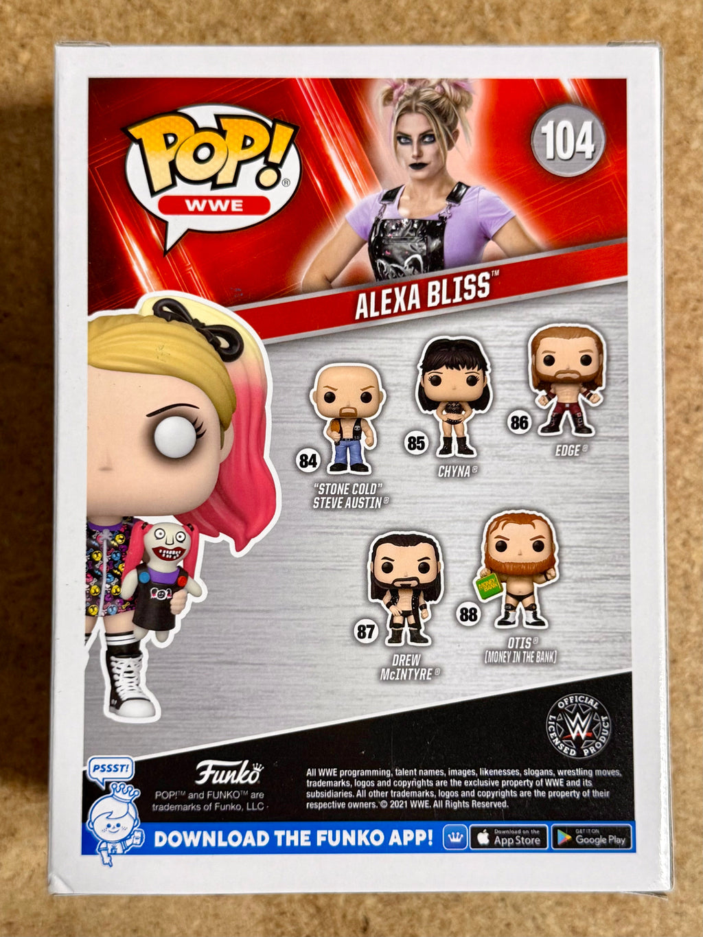 Alexa Bliss Signed WWE Women Wrestling Vaulted Exclusive Funko Pop! #104 With JSA COA