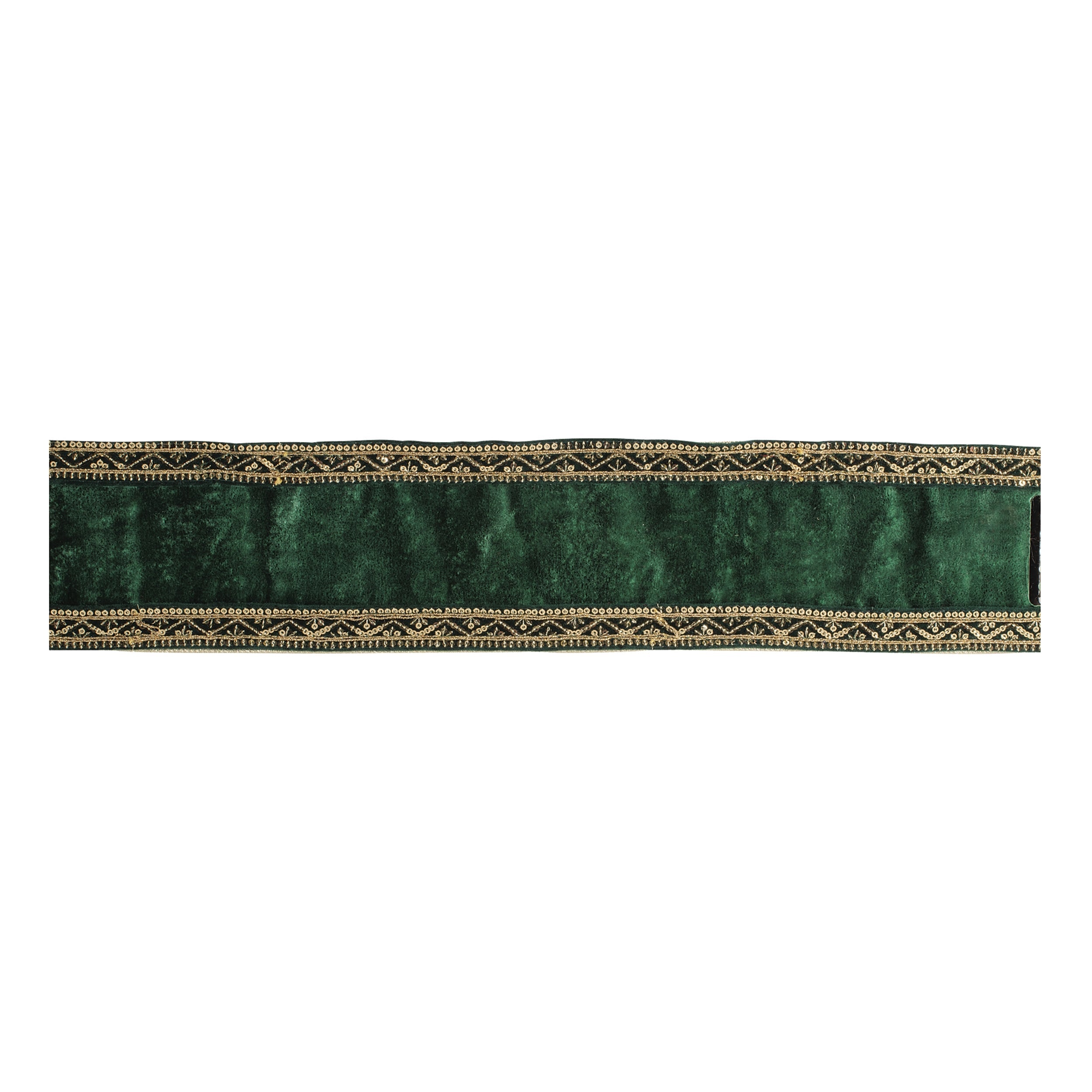 Velvet Ribbon with Ornate Metallic Trim 4" x 5 Yds.