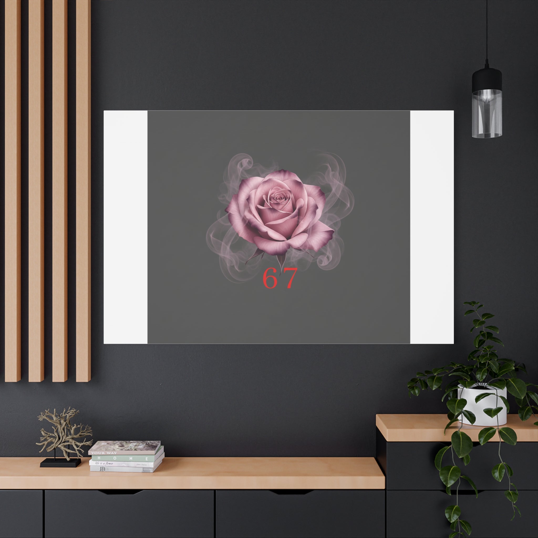 6 7 Valentine's Canvas | Viral Gothic Rose Wall Art | 6 7 Meaning Dark Romance