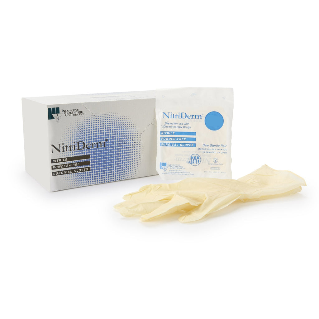 NitriDerm® Nitrile Surgical Glove, Size 7, White 135270