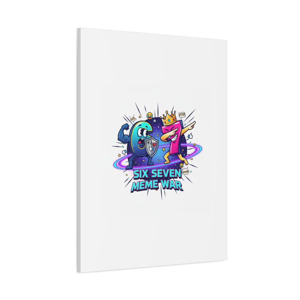 Six Seven Meme War Canvas | Legendary Internet Battle Art, Viral Culture Wall Decor