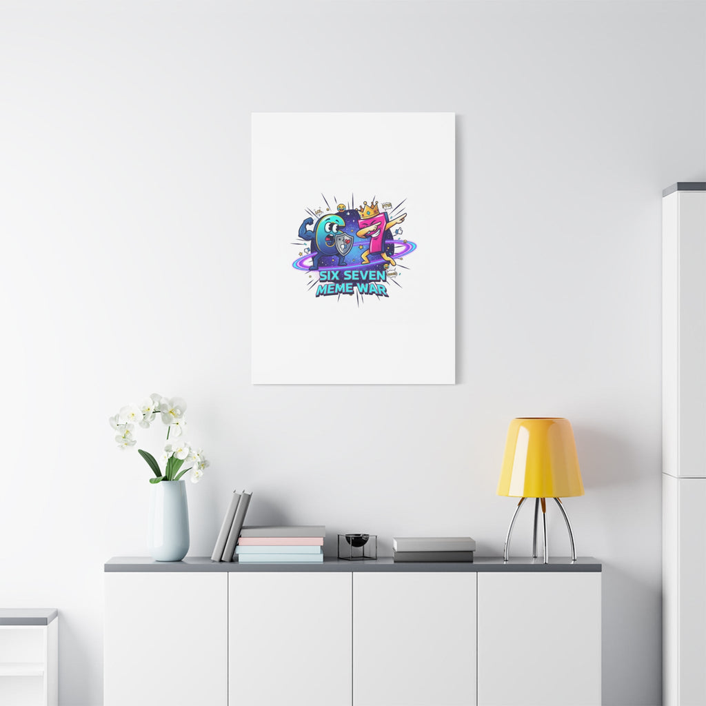 Six Seven Meme War Canvas | Legendary Internet Battle Art, Viral Culture Wall Decor