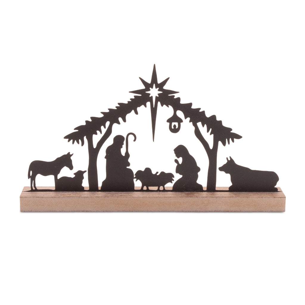 Holy Family Nativity with Animals Silhouette DŽcor