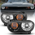 Anzo  2008-2014 Dodge Challenger Crystal Headlights Black