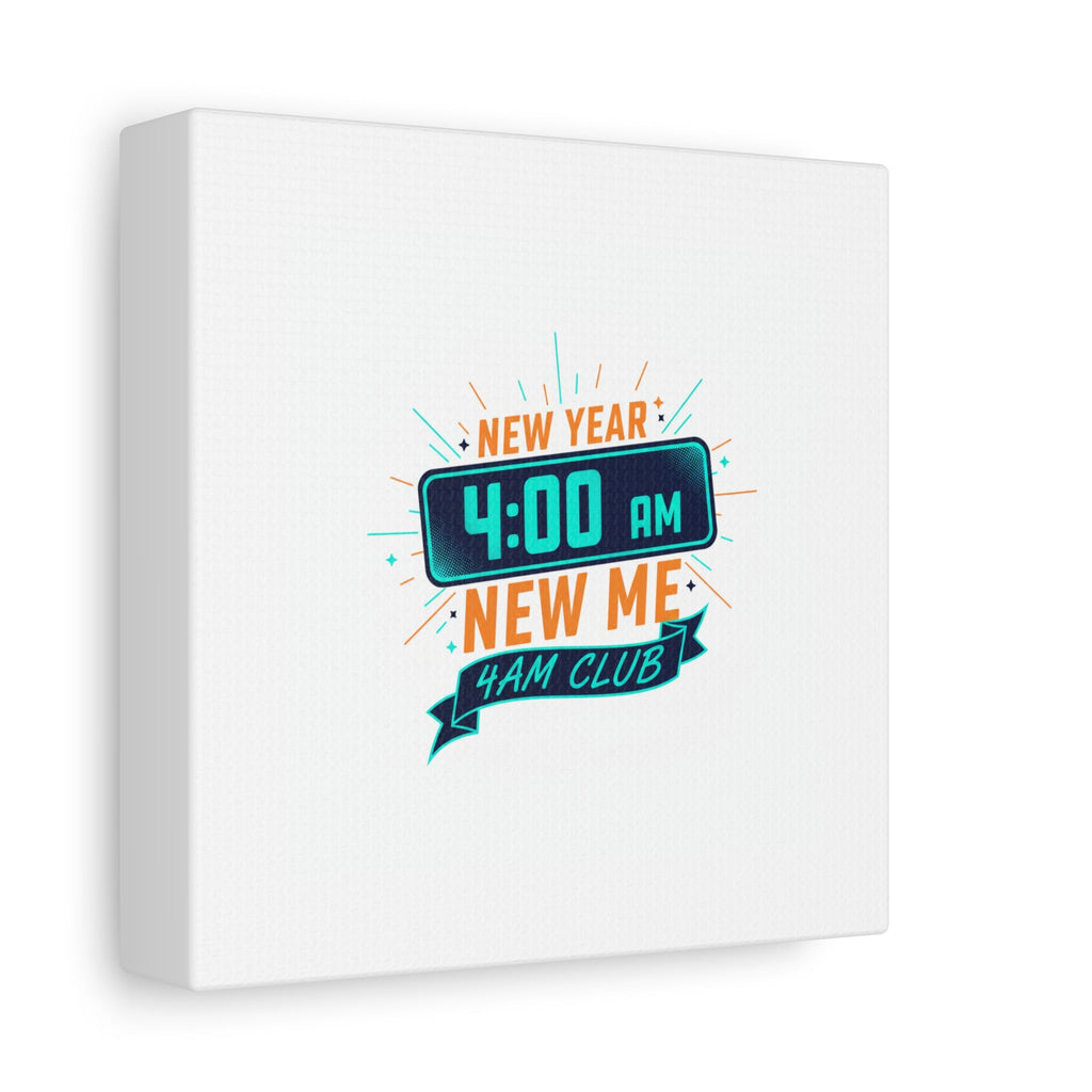 4AM Club New Year Graphic Canvas | Holiday Party Novelty, Festive New Year Decor