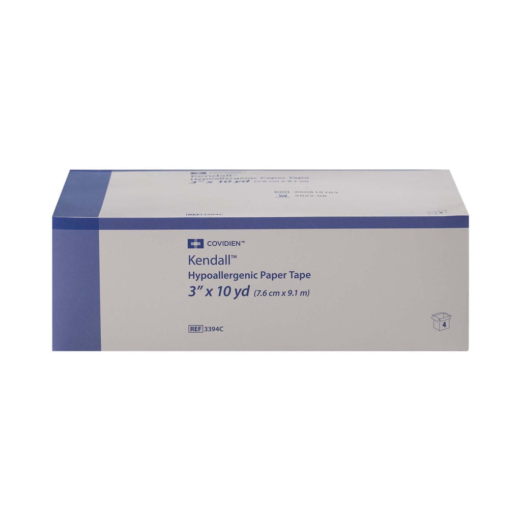Kendall™ Hypoallergenic Paper Medical Tape, 3 Inch x 10 Yard, White 3394C