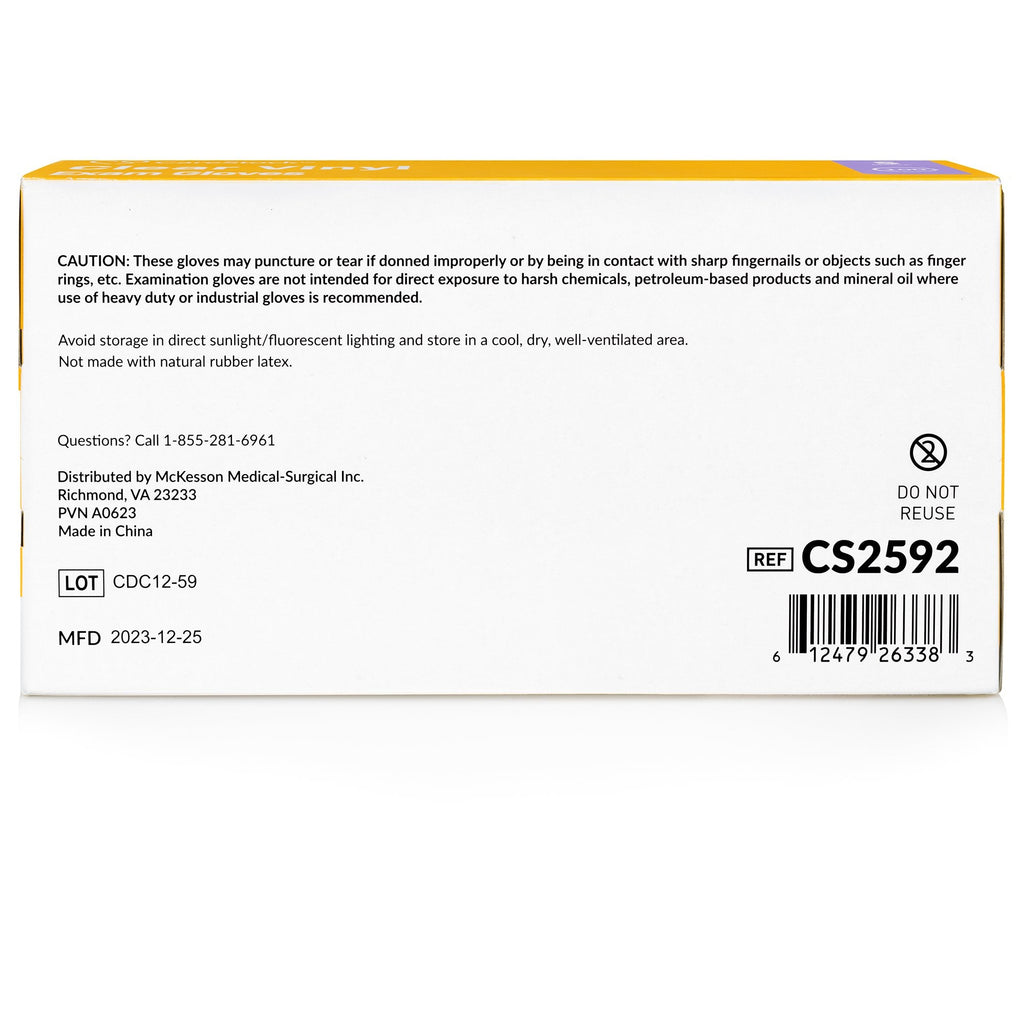 CareStock™ Vinyl Exam Glove, Small, Ivory CS2592