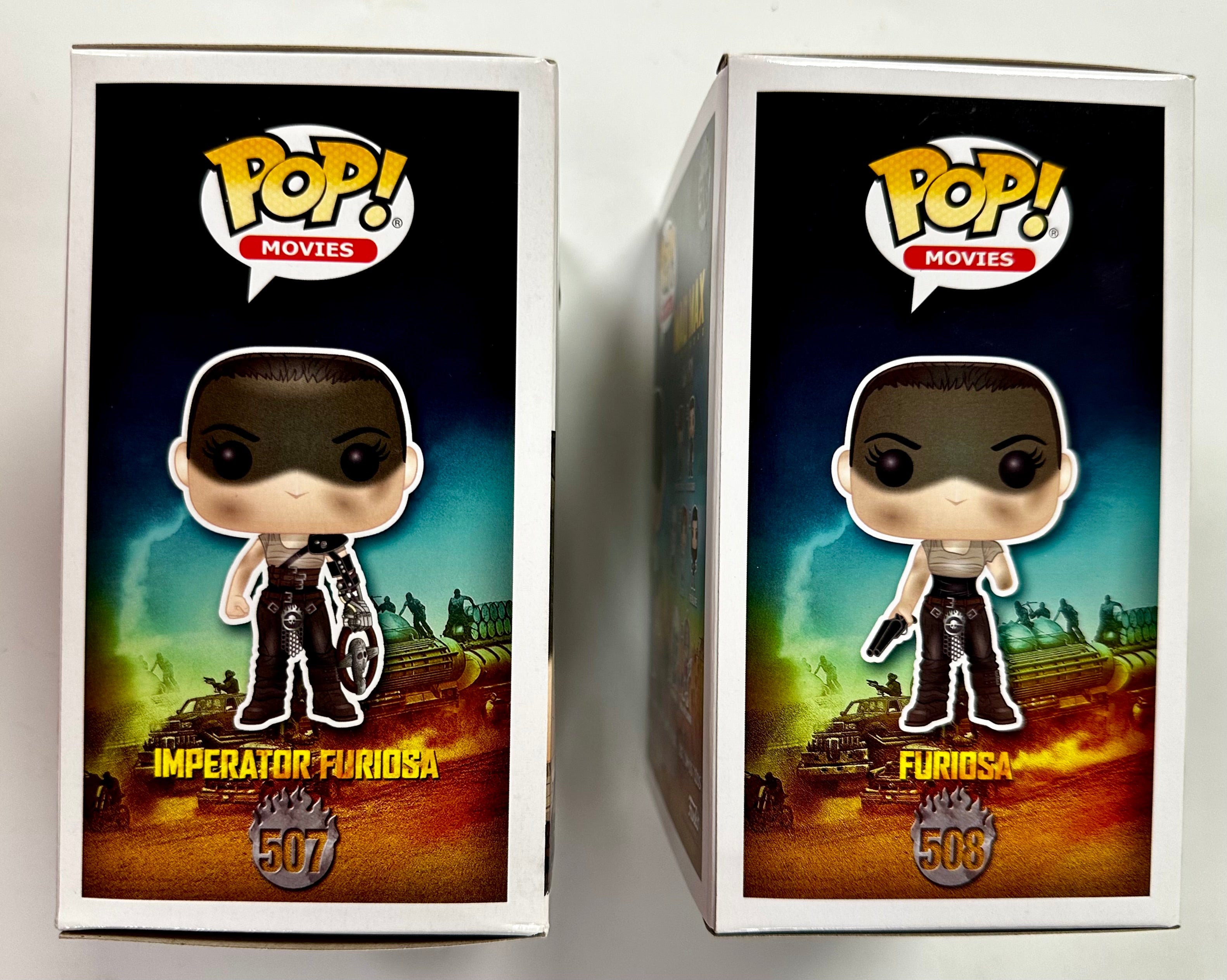 Funko Pop! Movies Imperator Furiosa #507 & 508 Set Of 2 Mad Max Fury Road 2017