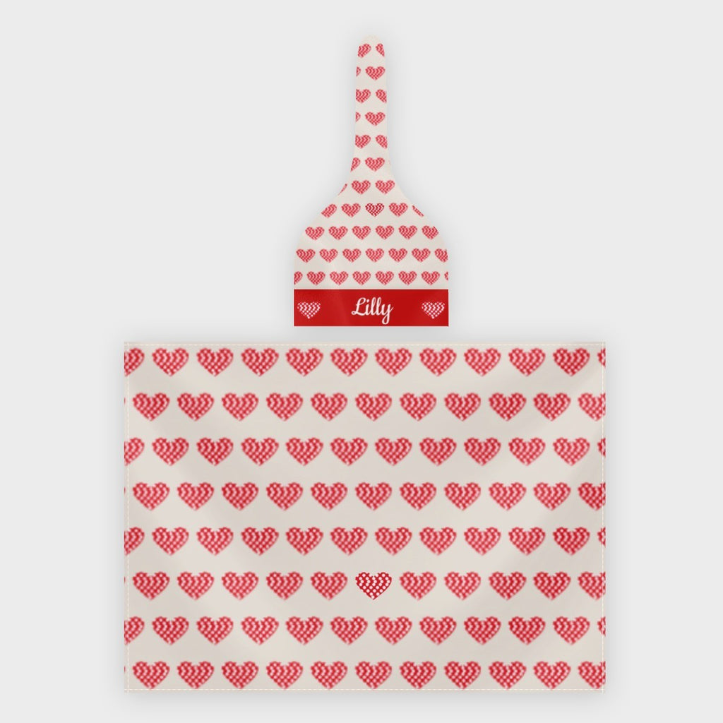 Personalized Baby Swaddle Blanket & Hat Set with Custom Name – Pixel Heart Design