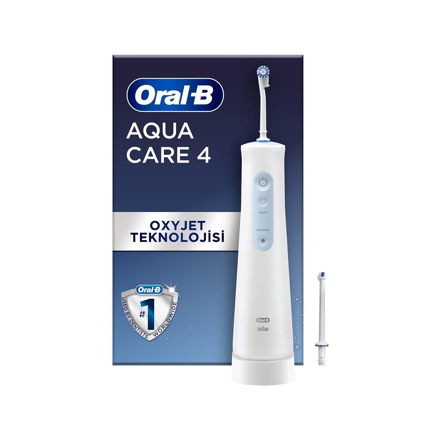 Oral-B Oral Irrigator AquaCare Series 4 Oxyjet - Advanced Water Flosser for Improved Gum Health