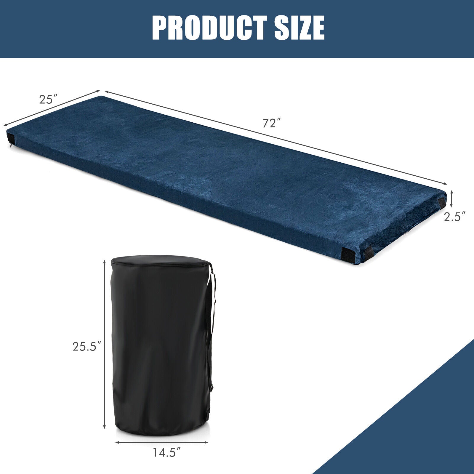 Lightweight Portable Memory Camping Mattress with Carrying Bag